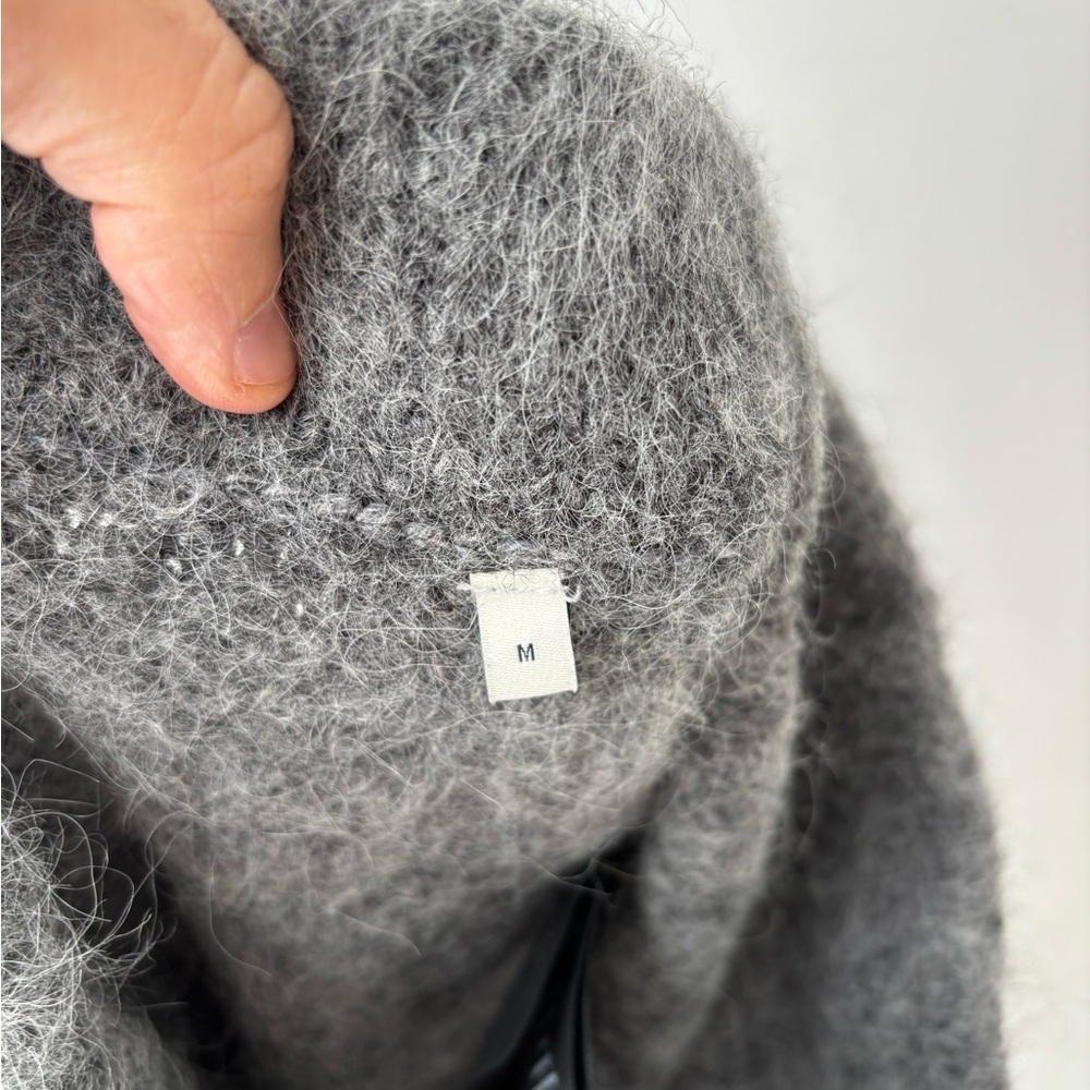 Entire Studios Alpaca Blend Fuzzy Maxi Skirt | Gray Minimalist Knit | Size M - Picture 10 of 11